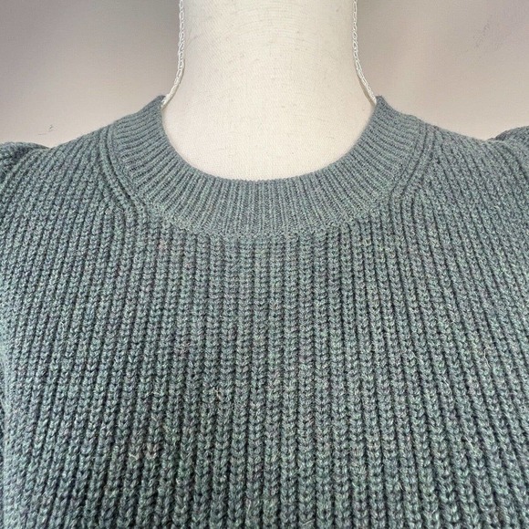 LK Bennett Green Puff Sleeve Knit Sweater Size S Jumper - Picture 5 of 12